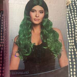 Long Green Wig